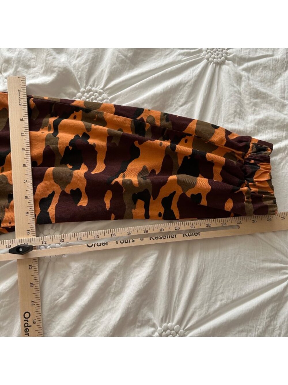Camo Cargo Jogger Pants Orange Brown Camouflage Utility Streetwear Size XL Retro - Picture 6 of 10